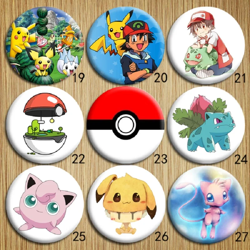 1 шт. Мультяшные броши в виде жести значки Pokemon с Пикачу булавки рюкзак украшение
