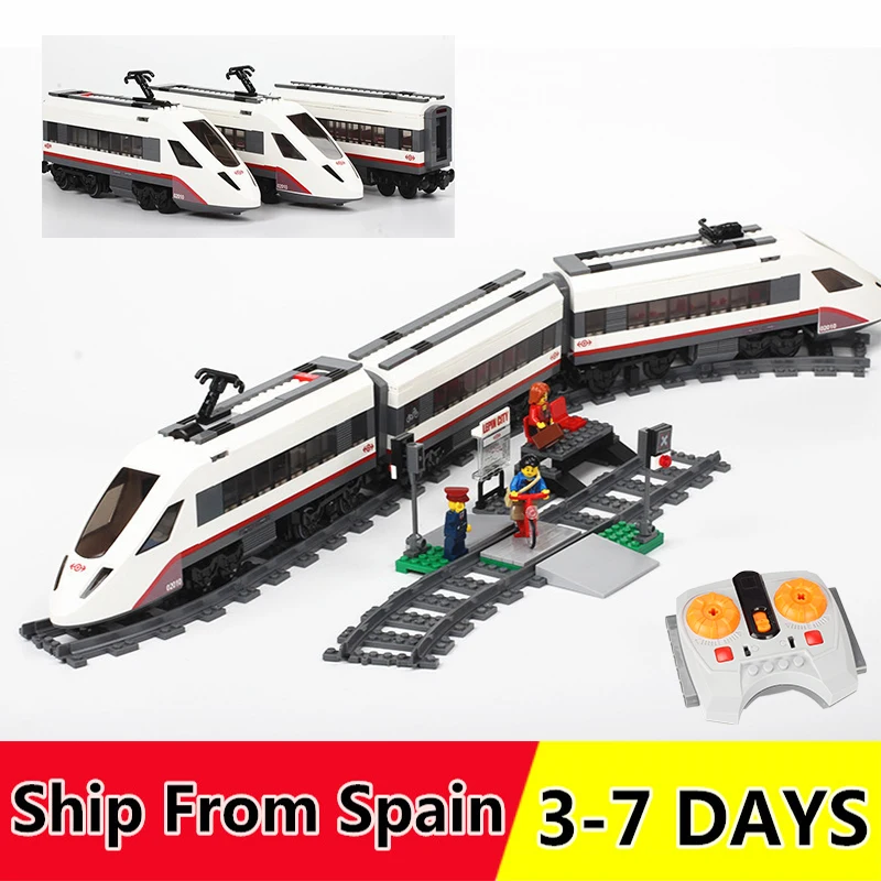 

02010 City Train Series Power Motor Building Blocks Passenger Train remote control Compatible with 60051