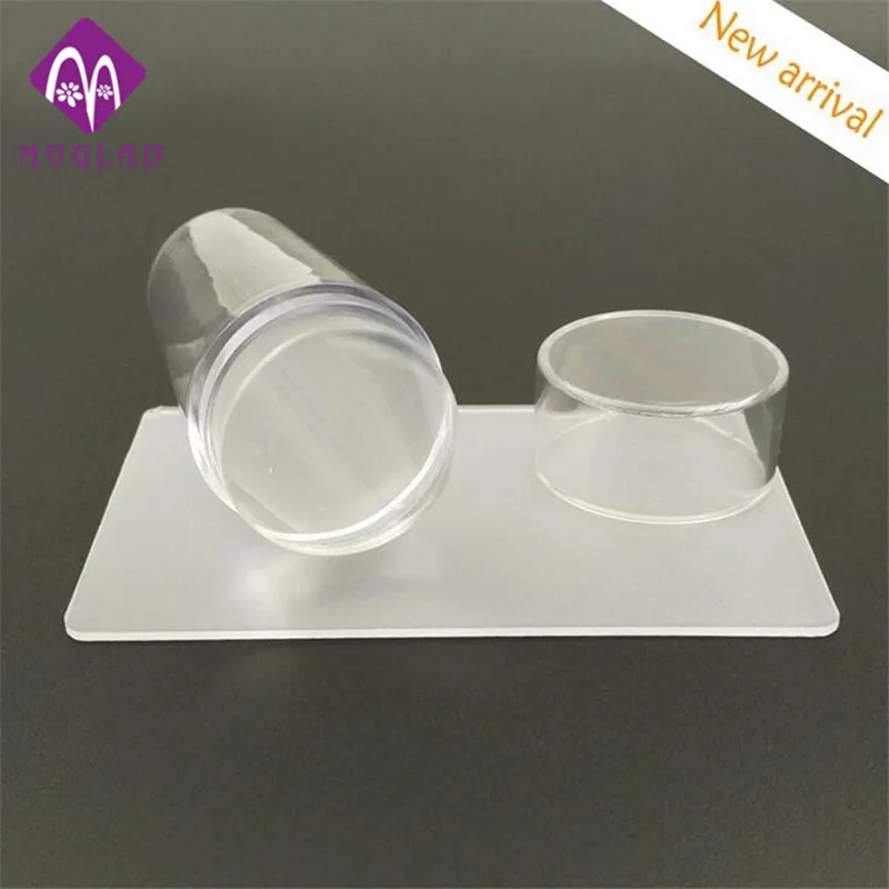 Новинка 2016 прозрачный Желейный штамп для ногтей с колпачком полностью 2 8 см