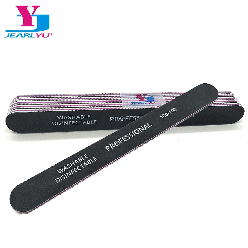 Hot 5 pcs Acrylic Nail Files 100/100 Grit Emery Bo