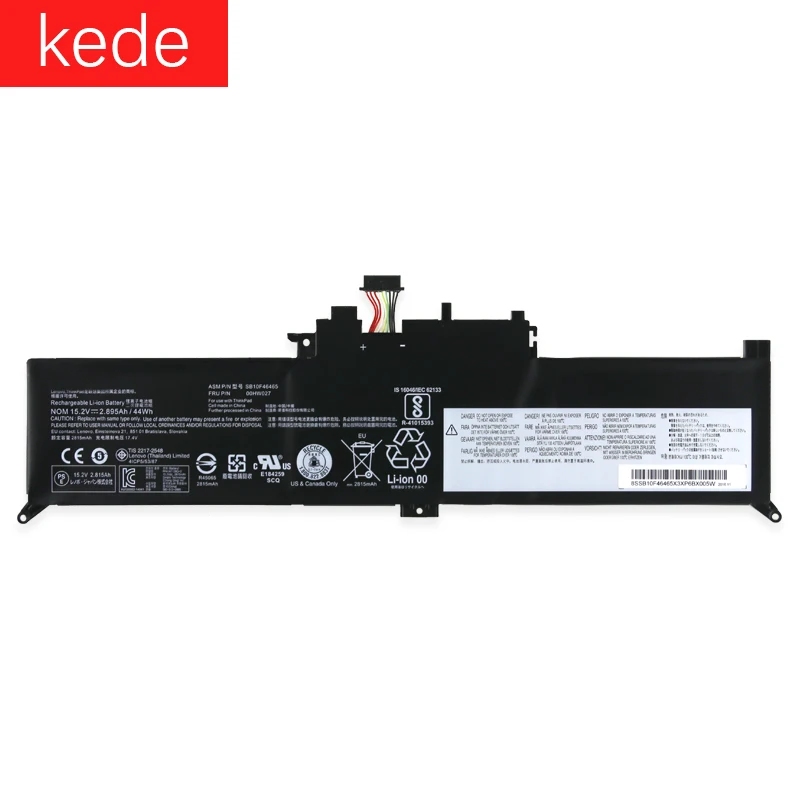 Аккумулятор kede для ноутбука Lenovo ThinkPad Yoga 260 Series Tablet 00HW026 00HW027 SB10F46465 15 2 в 44Wh |