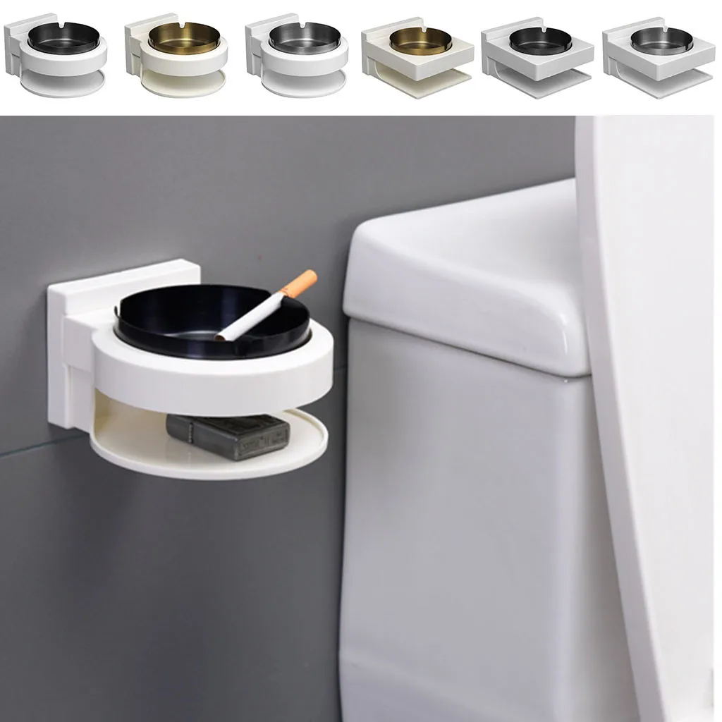 

1pc wall-mounted ashtray Stainless Steel Ash bin wall mounted ashtray outside pub garden office home smoking box tray cigarett