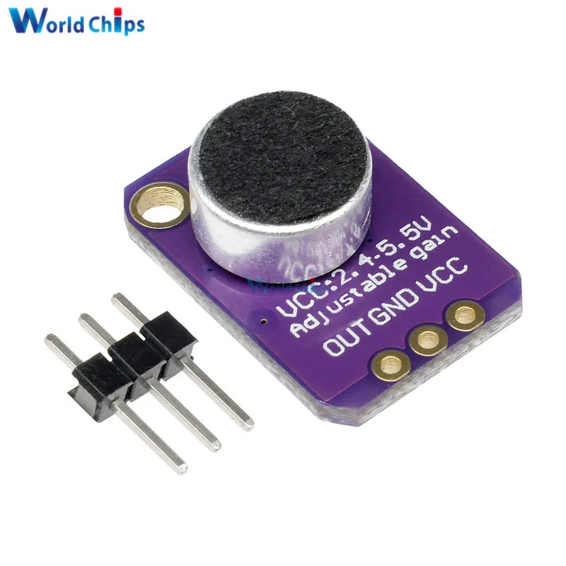GY-4466 High Precision Preamplifier Module Electret Microphone Amplifier MAX4466 with Adjustable Gain for Arduino 
