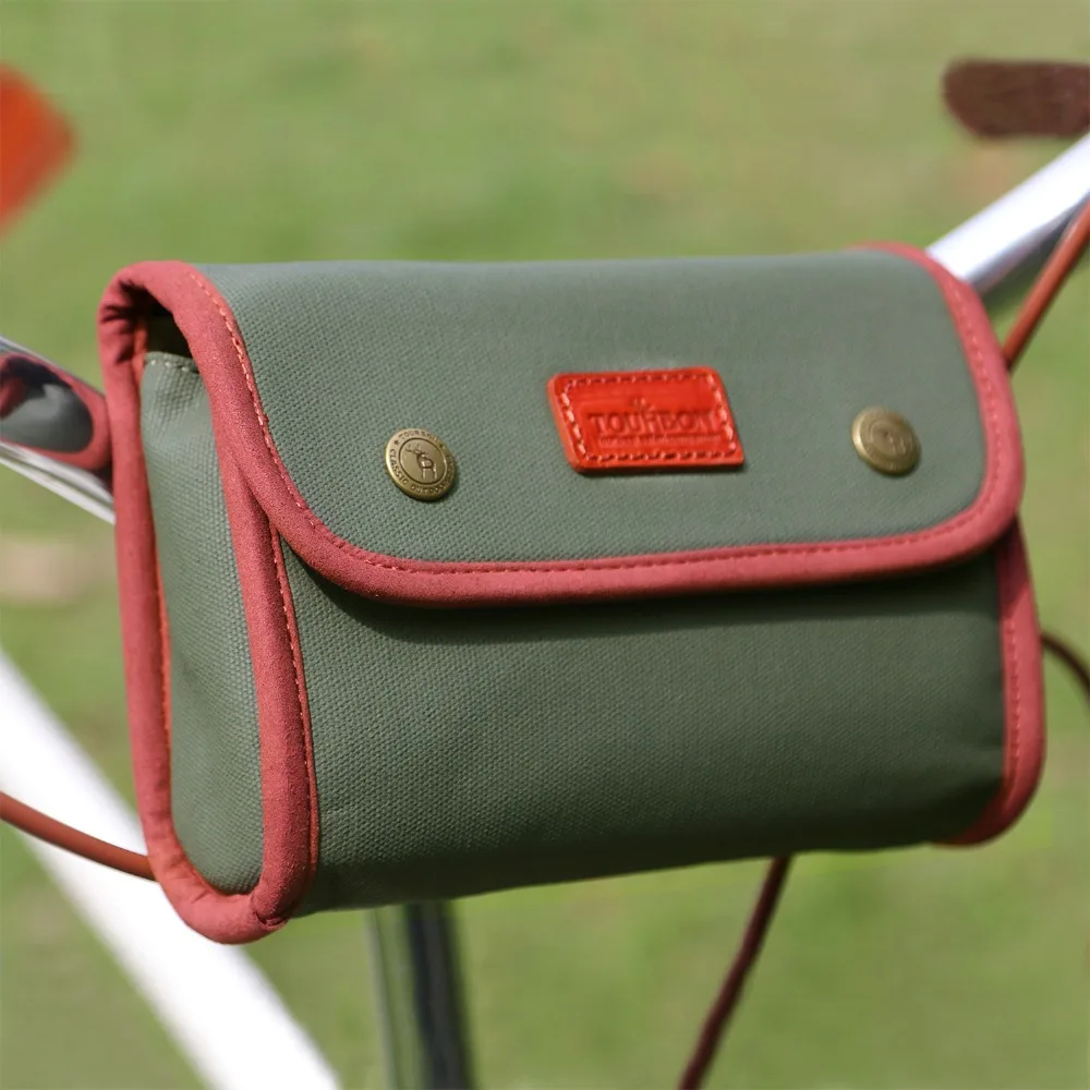 Tourbon Retro Bicycle Handlebar Bag Bike Storage Pouch Wallet Cycling