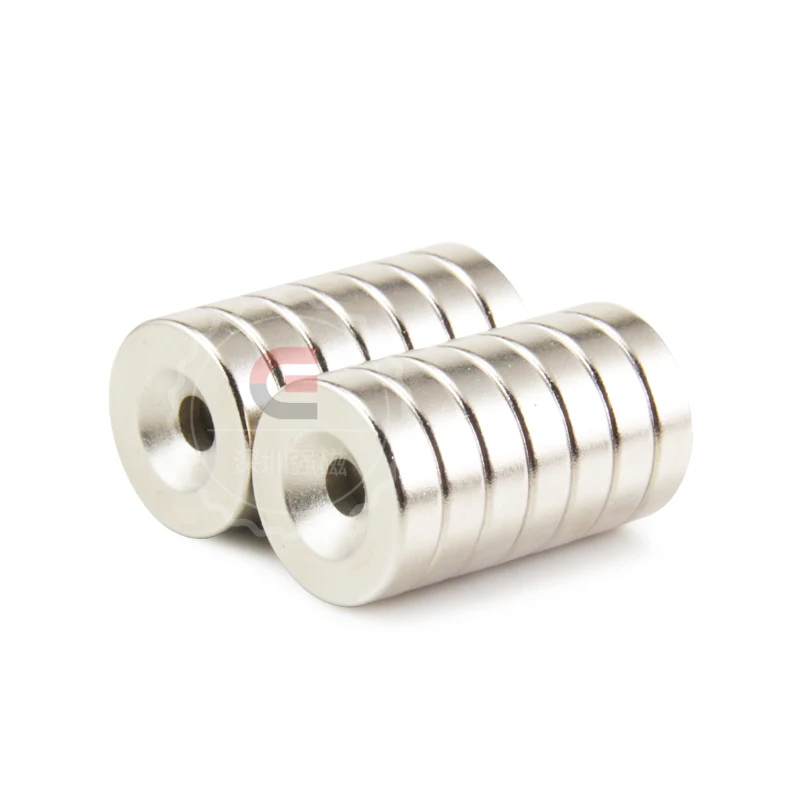 10pcs Dia 15x5mm with hole 3.5 6mm N50 Strong Round