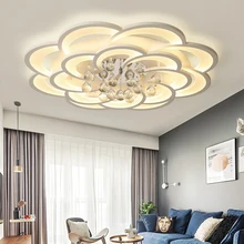 Акриловые современные светодиодные потолочные люстры для спальни гостиной хрустальная люстра освещение plafonnier Led lampara techo