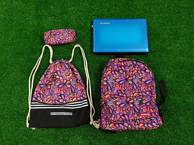 3 шт./компл. элегантный дизайн с цветочным принтом Для женщин рюкзак модный женский школьный рюкзак для девочек-подростков, наплечных сумки