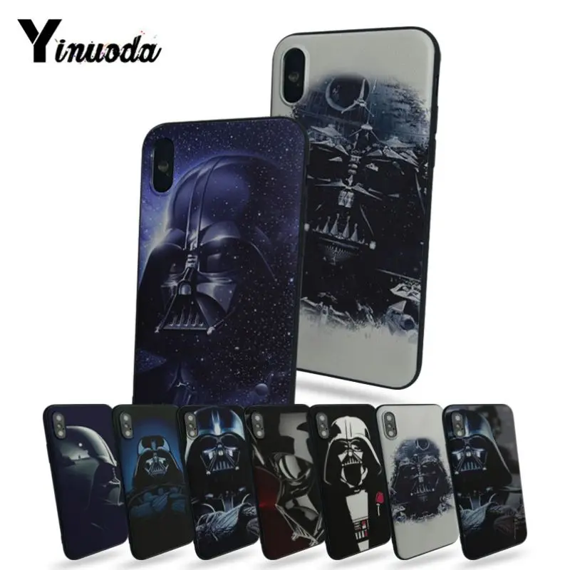 Yinuoda Darth Vader Star Wars мягкий резиновый черный чехол для телефона iphone 7 7plus X XS XR XSMax 8 5 5S 6s 6s Plus Чехол для мобильного телефона