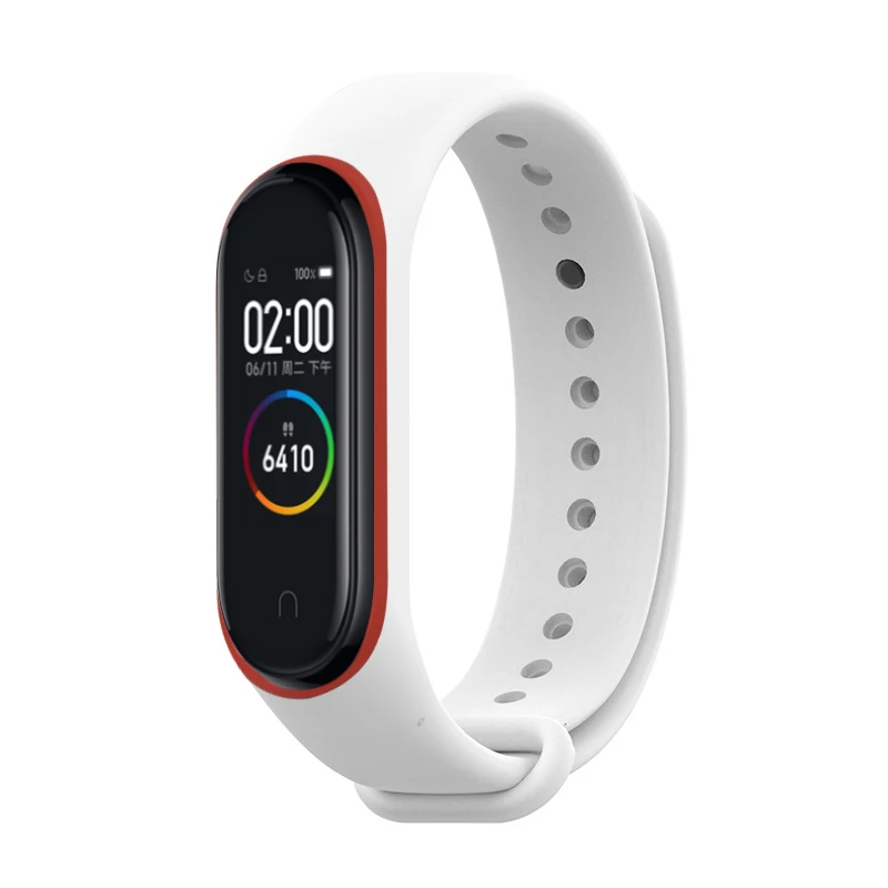 Цветной ремешок для Mi Band 4 сменный Силиконовый браслет с NFC Xiaomi 4|Смарт-аксессуары|