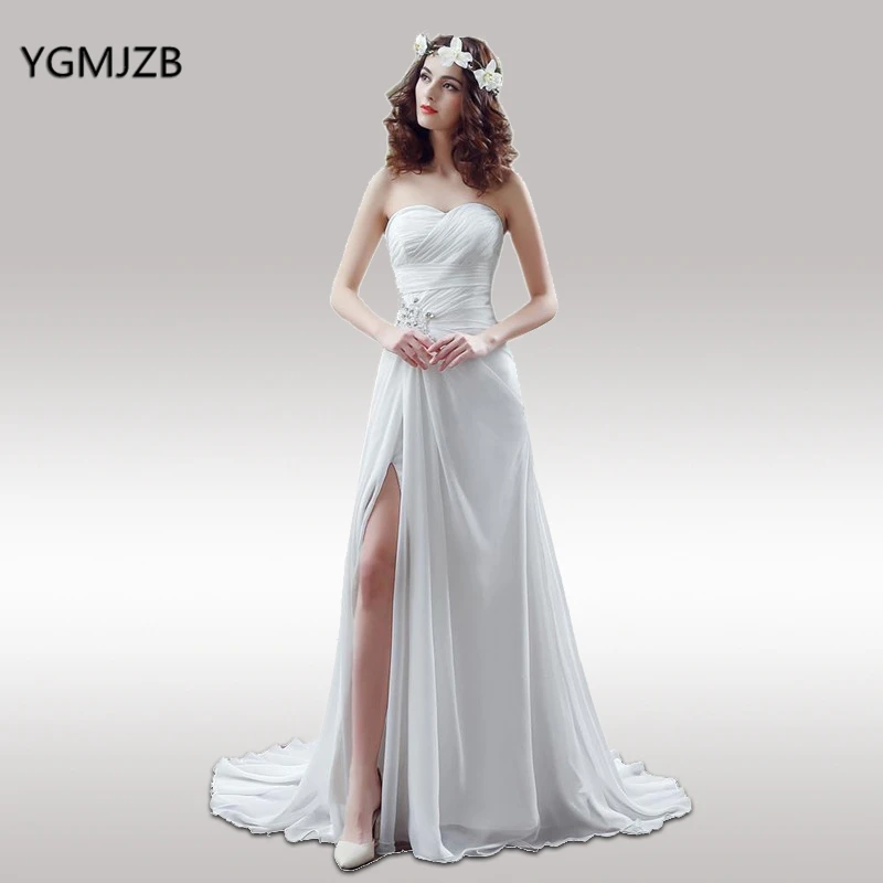 vestido branco para casamento na praia