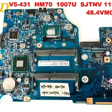 Оригинальная материнская плата для ноутбука ACER V5-431 V5-431 HM70 1007U SJTNV 11324-1 48.4VM02.011 протестированная хорошая