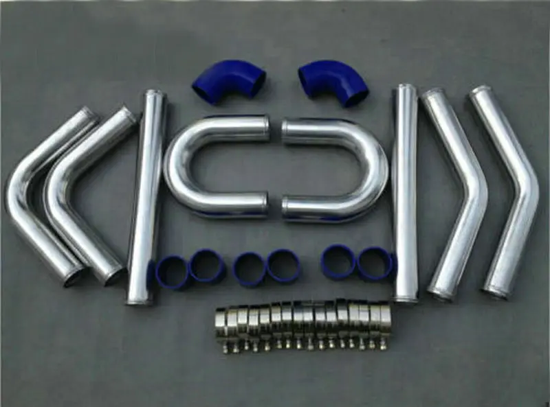 BRAND NEW ROVER FOR &quot2.5&quot Aluminum Universal Intercooler Turbo Piping blue hose T-Clamp kits 12pcs | Автомобили и