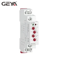 GEYA Din Rail 3 Phase Voltage Monitoring Relay with Phase protection Delay Time Overvoltage and Undervoltage dpa53cm48 three phase power supply monitor three phase relay phase reversed phase undervoltage protection