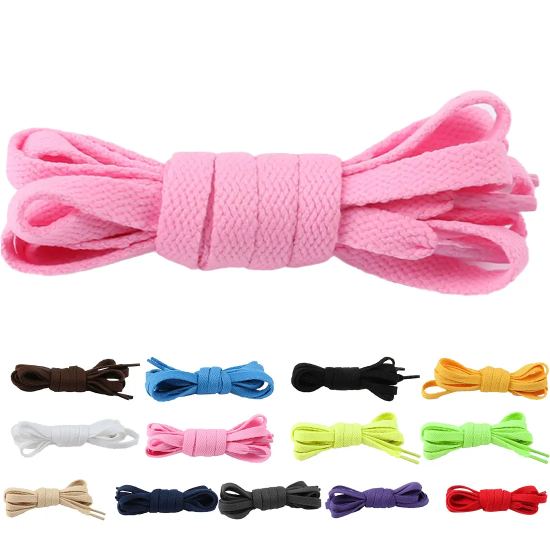 1 Pair Casual Style Flat Shoelaces Male Female Shoestrings Durable Wear