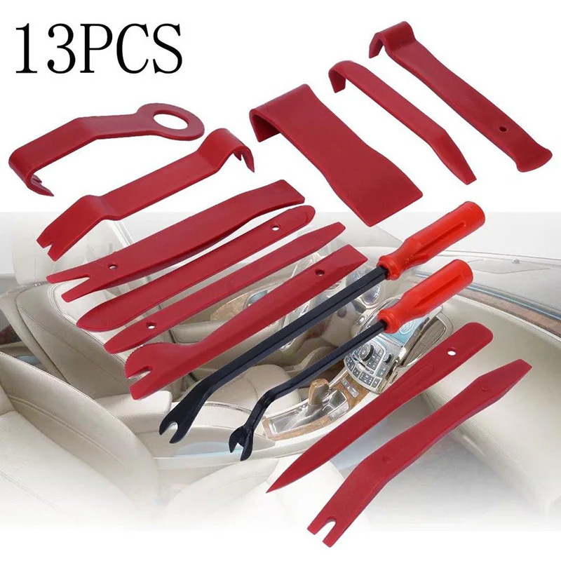 13Pcs Car Audio Maintenance Kit Auto Trim Repair Panel Remover Pry Bar Car Dash Radio Door Trim Panel Clip Hand Tools Set 13Pcs Car Audio Maintenance Kit Auto Trim Repair Panel Remover Pry Bar Car Dash Radio Door Trim Panel Clip Hand Tools Set