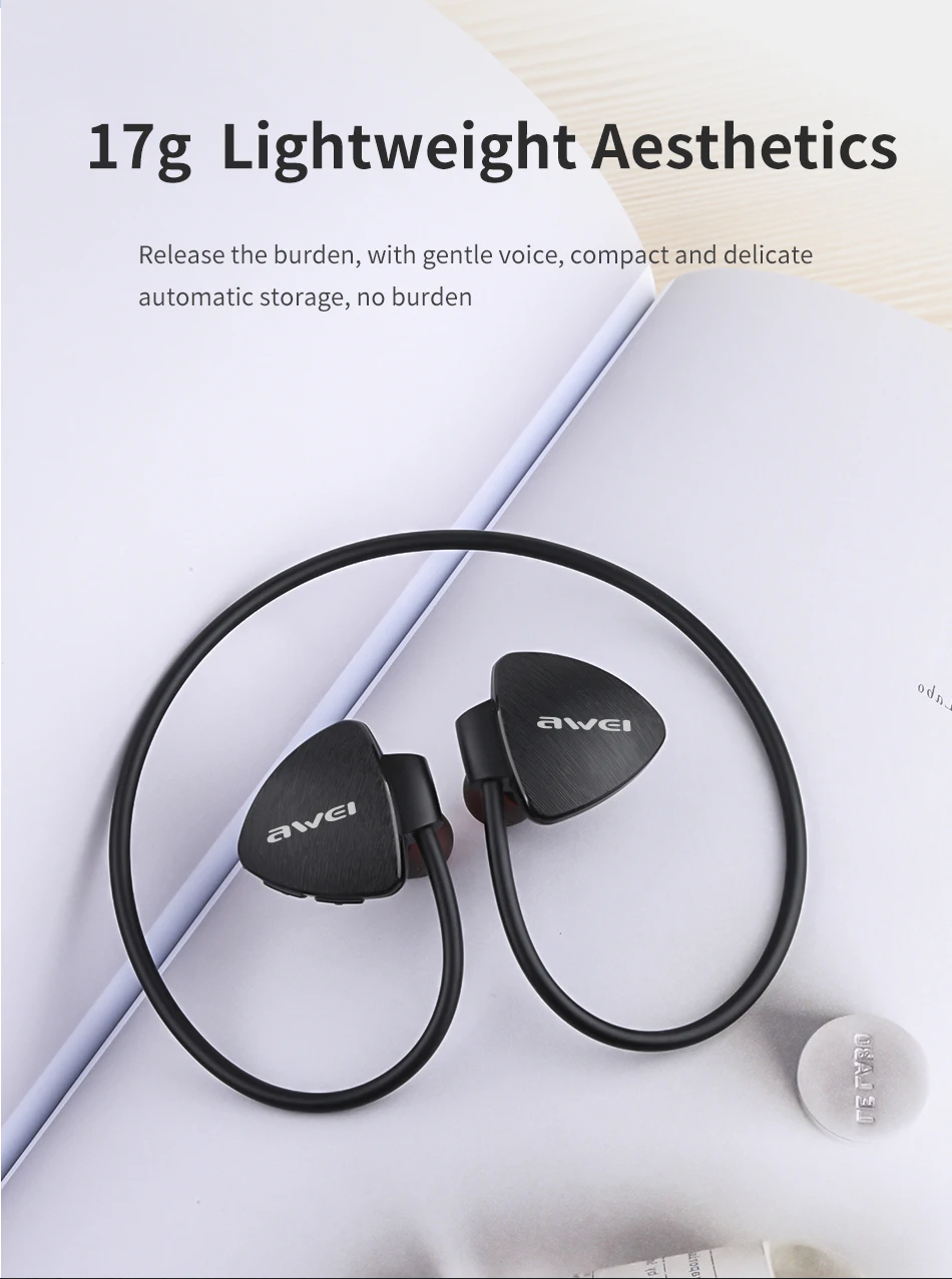 DRXENN Awei A847bl Bluetooth наушники водонепроницаемые спортивные беговые беспроводные наушники стерео бас гарнитура с микрофоном