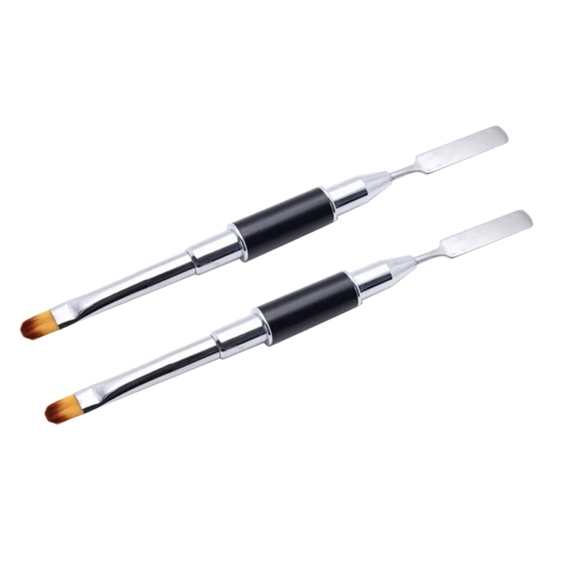 UV Poly Gel Nail Brush Dual ended Slice Shape Tool For Nail Tips