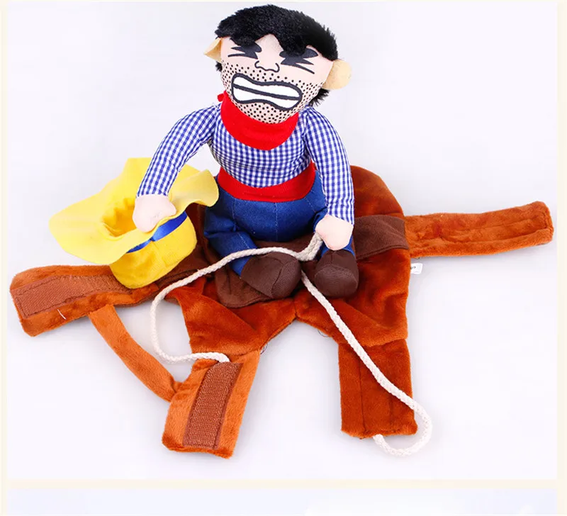 Novelty Dog Costume Funny Crazy Cowboy Cosplay Pet Dog clothes Dressing up Jacket Chihuahua Yorkshire Poodle Cowboy Dog Clothing  4