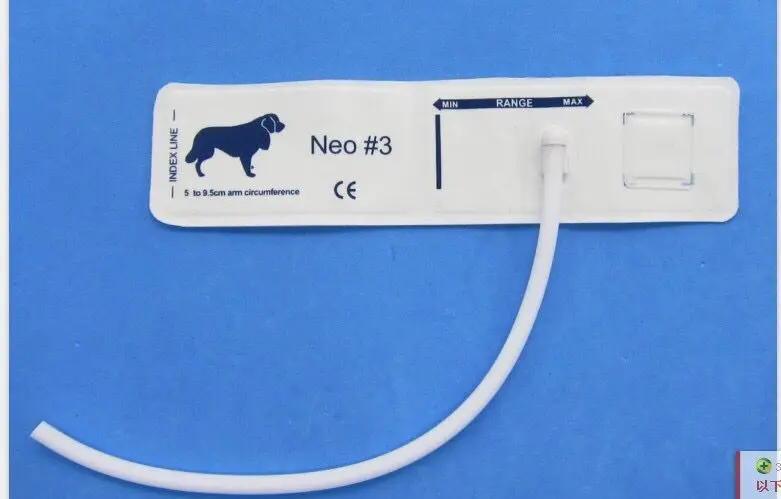 5 размеров 5 шт ветеринарные манжеты для измерения артериального давления одноразовые манжеты для измерения артериального давления однотрубные нетканые манжеты для новорожденных