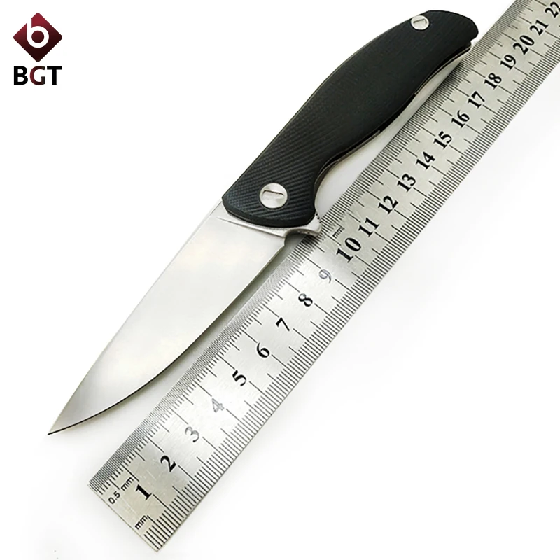 Günstige F95 D2 Taschen faltende Messer Taktisches Überlebens kampierendes Kampf Jagd Messer Flipper G10 + Stahl Griff EDC Rescue Tool Ball lager