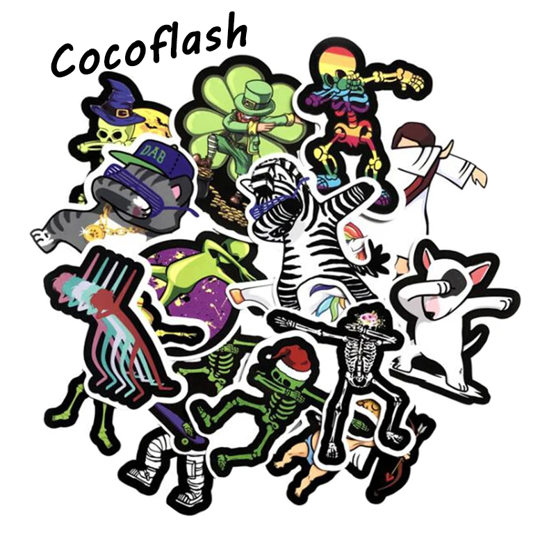 NEW 16 Pcs DABBING Hip hop Posture Series Stickers For Notebook PC Skateboard Bicycle Motorcycle DIY Waterproof Toy DIYSticker