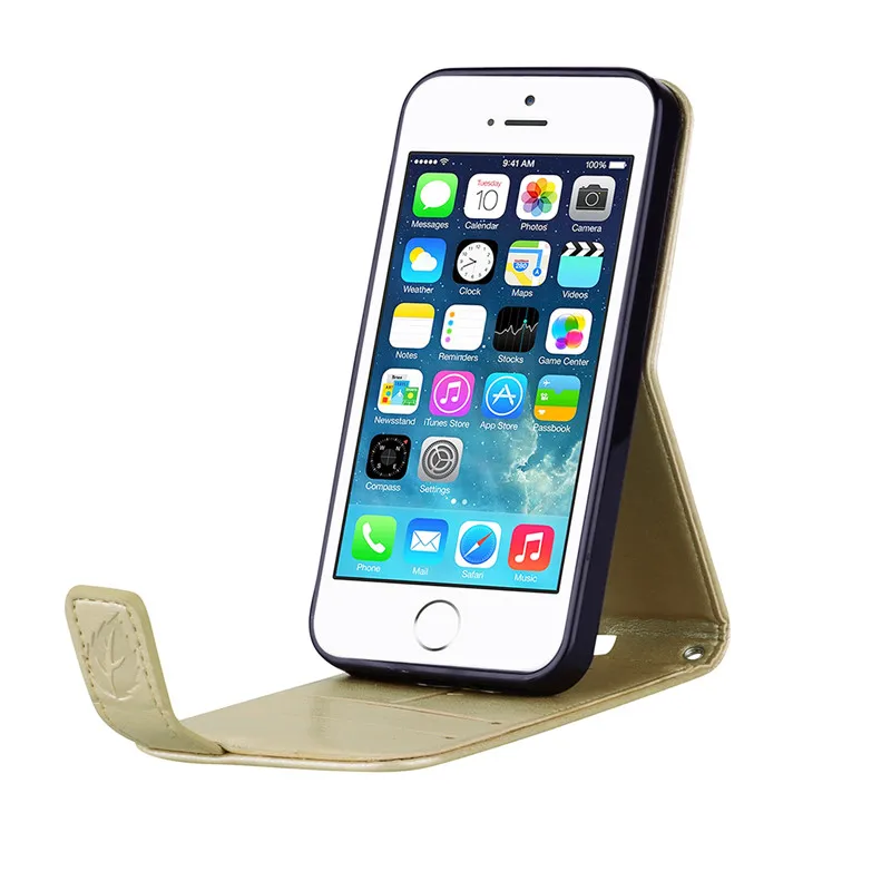 Роскошный кожаный чехол с цветком 3d-силикон для Apple iphone 5 5s, флип-чехол для iphone SE, чехол для iphone 5s
