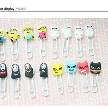 4 шт. kawaii baymax Мультяшные бумажные зажимы книжные маркеры закладки в подарок креативные школьные офисные поставки Escolar Papelaria