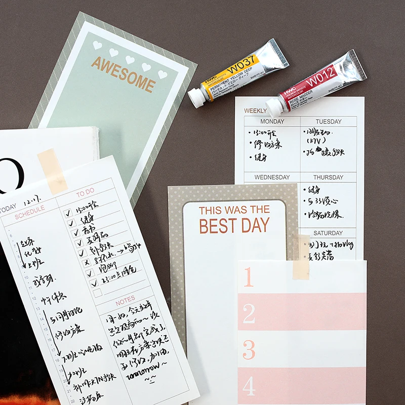 

Dokibook 2019 new notebook decoration Memo Pad freeshipping Homemade Notepad Weekly plan TODO diary Financial DIY wholesale Hot