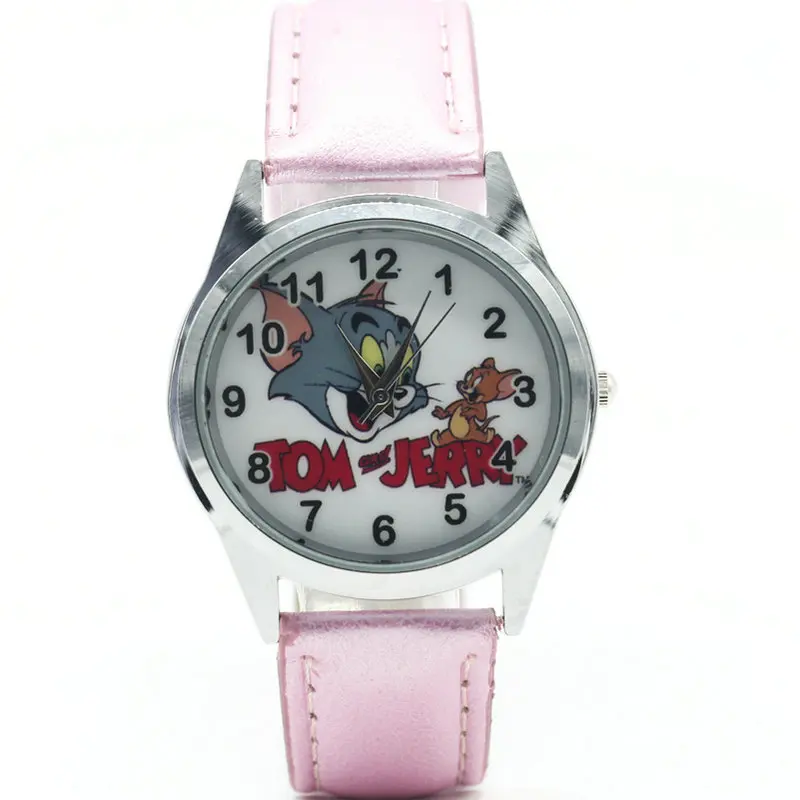Горячая Распродажа, новые детские часы Том и Джерри, Мультяшные детские спортивные часы для мальчиков, кварцевые часы