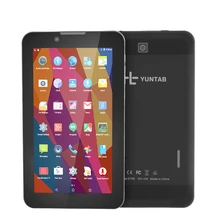 YUNTAB 7” E706 alloy Tablet PC Quad Core 1024×600 Resolution Google Android 5.1 Dual Camera 1GB+8GB Support Sim Card(black)