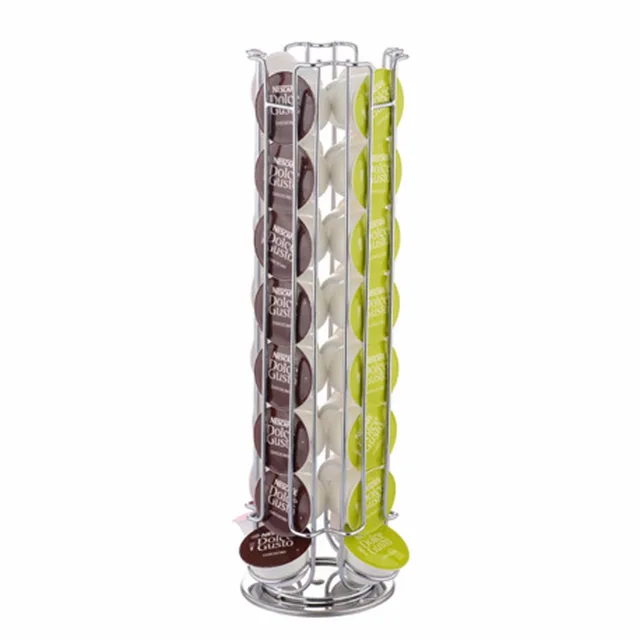 Best Offers 1 Piece 32 Cup Coffee Pod Capsules Holder Coffee Station Stand Capsules Display Iron Storage Rack High Quality