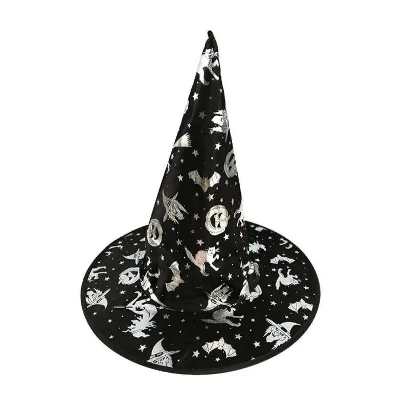 Детская шляпа ведьмы реквизит Главная шире надежный взрослых женская черная шляпа ведьмы для Хэллоуина костюм украшения для празднования Хеллоуина - Цвет: A3