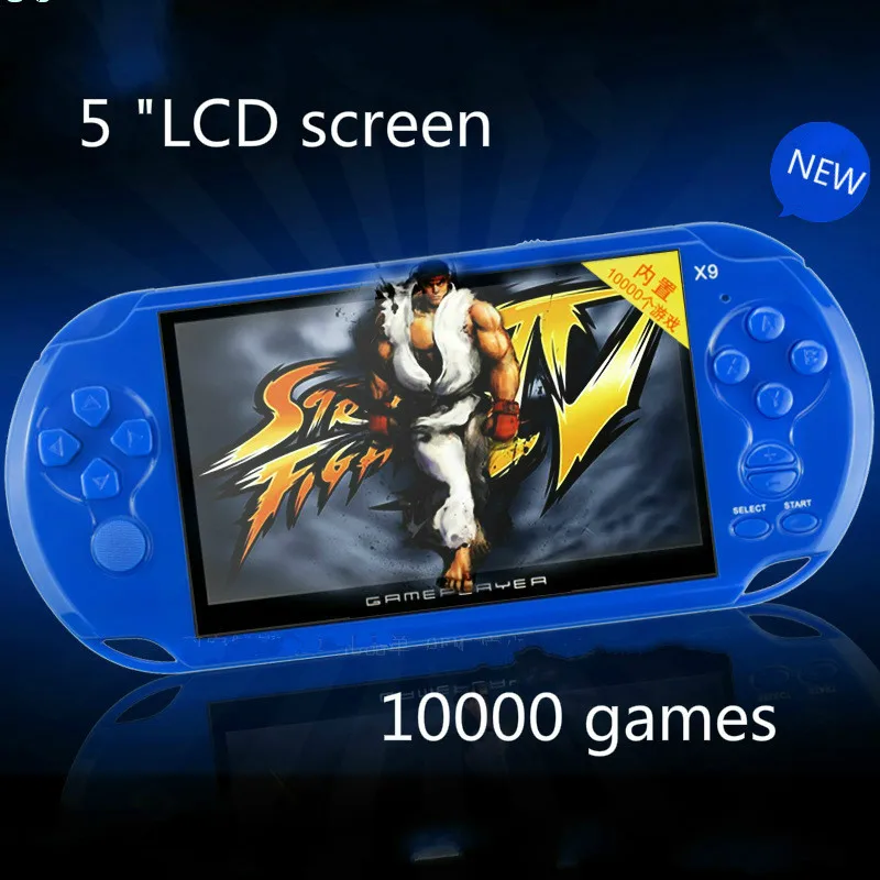 Cdragon handheld game console X9 5 inch large screen high-definition 10000 nes  games 8GB genuine security free shipping