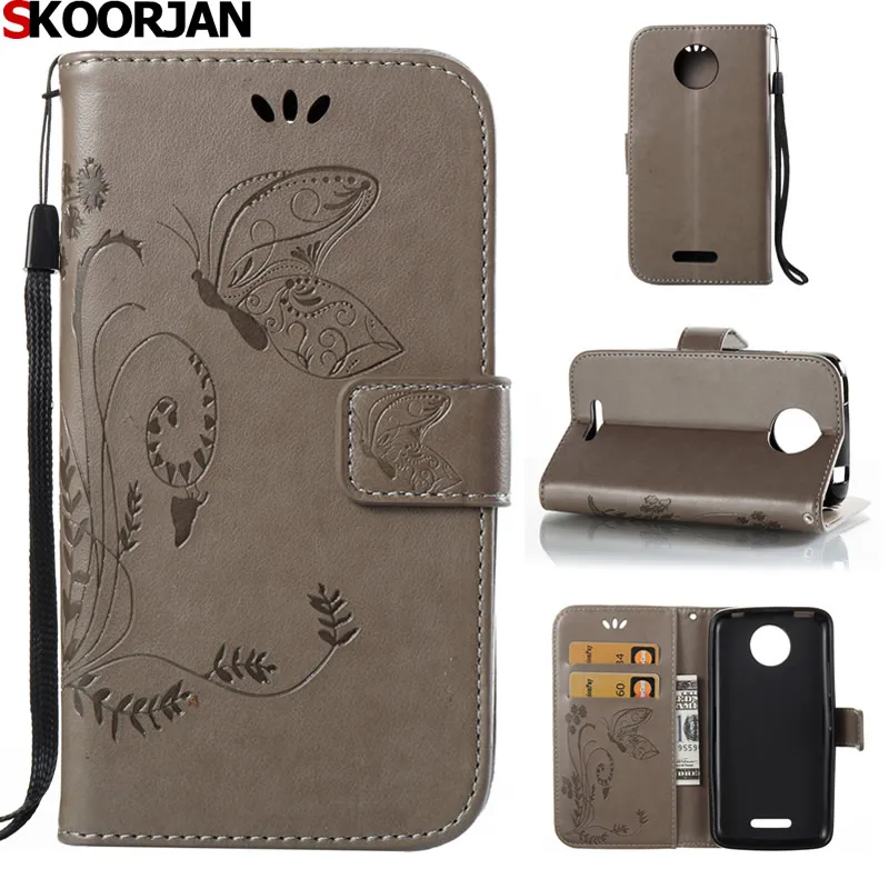 

SKOORJAN For Motorola Moto C Plus Case Butterfly Pattern Phone Case For Motorola Moto C Plus XT1723 Case Flip Cover Back Bag