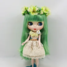 Кукла Обнаженная для серии No.230BL31671174 зеленый микс белые волосы белая кожа