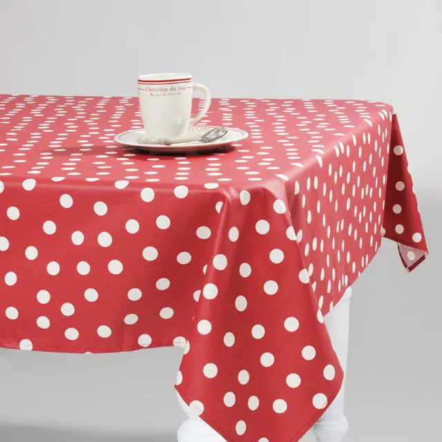 Red Polka Dot Christmas Tablecloth Waterproof Oil Table Cloth 100 Red Polka Dot Christmas Tablecloth Waterproof Oil Table Cloth 100 145cm Morden Cover
