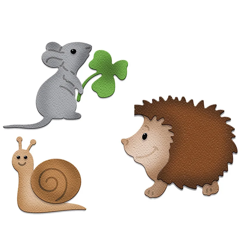 

Snail Hedgehog Mouse Metal Die Cuts Cutting Dies For DIY Scrapbooking Embossing Paper Card Making Decorative Craft Dies New 2019
