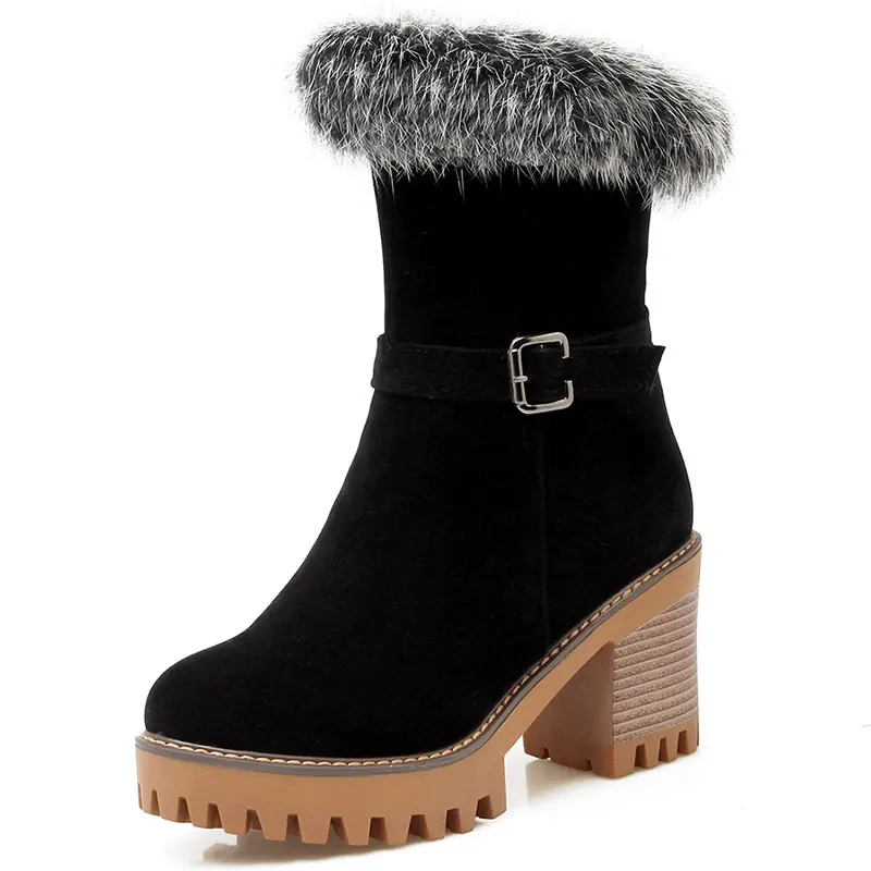 

nubuck leather women shoes retro side zipper ankle boots high-heeled martin boots belt buckle casual motorcycle boots dxj1447
