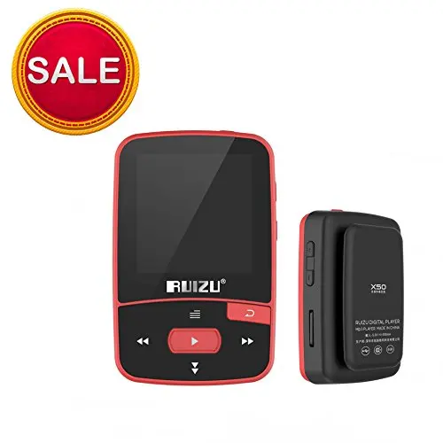 

RUIZU X50 8GB Bluetooth MP3 Music Player Sports Clip Sweat-proof Walkman Lossless Sound Quality Red Green Blue Black