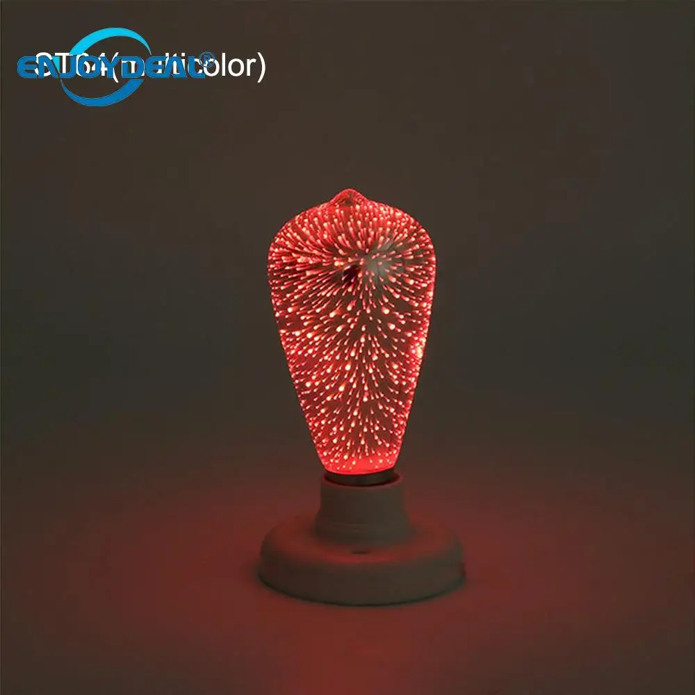 

E27 6W 3D Decoration Light Bulbs 7 Color Fireworks Light LED Lamp Bulb A60 ST64 G80 G95 G125 Christmas Holiday Decorative G6
