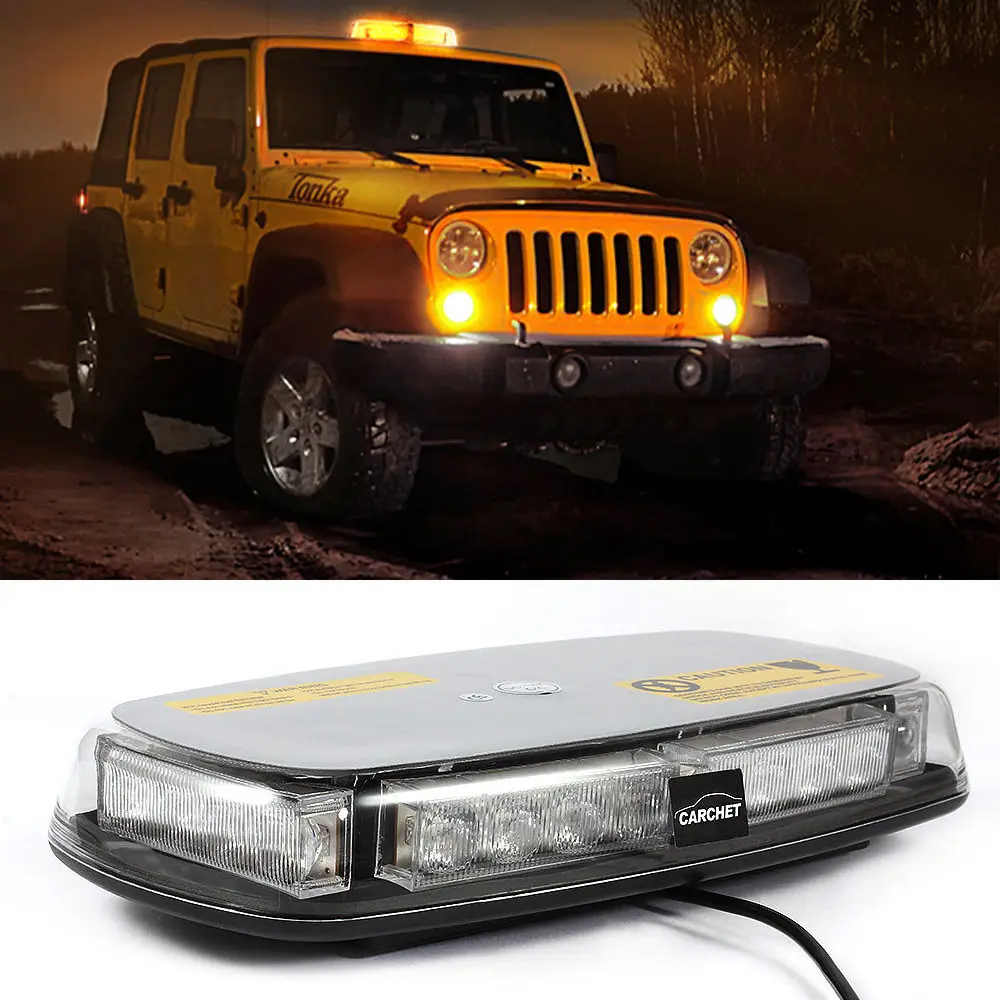 

CYAN SOIL BAY Amber Yellow 24 LED 24LED Emergency Warning Rooftop Flash Strobe Light Bar