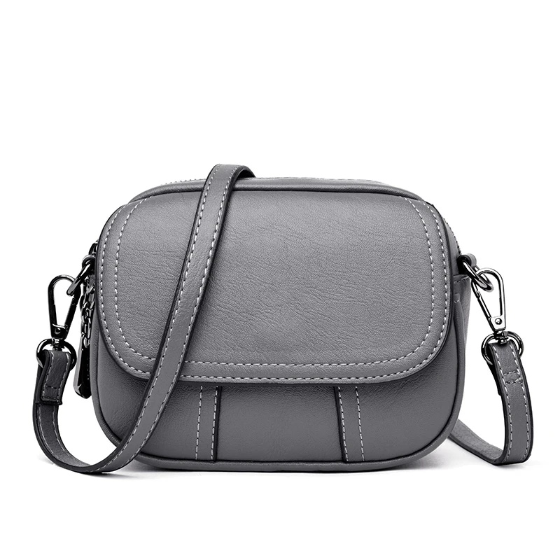 2019 женская сумка-мессенджер Маленькая кожаная сумка на плечо женская сумка-мешок основной лоскут сумка для девочек Bolsas Crossbody сумки для