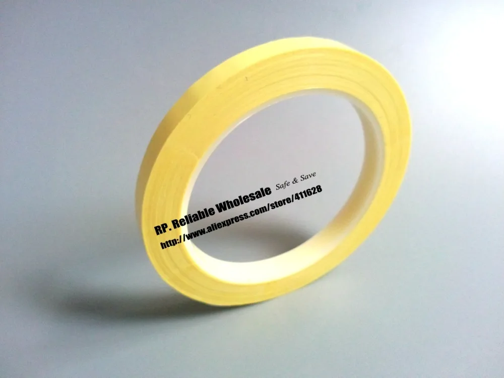 Versatile Adhesive Insulation Mylar Tape - 66M Roll, Anti-Flame, Yellow