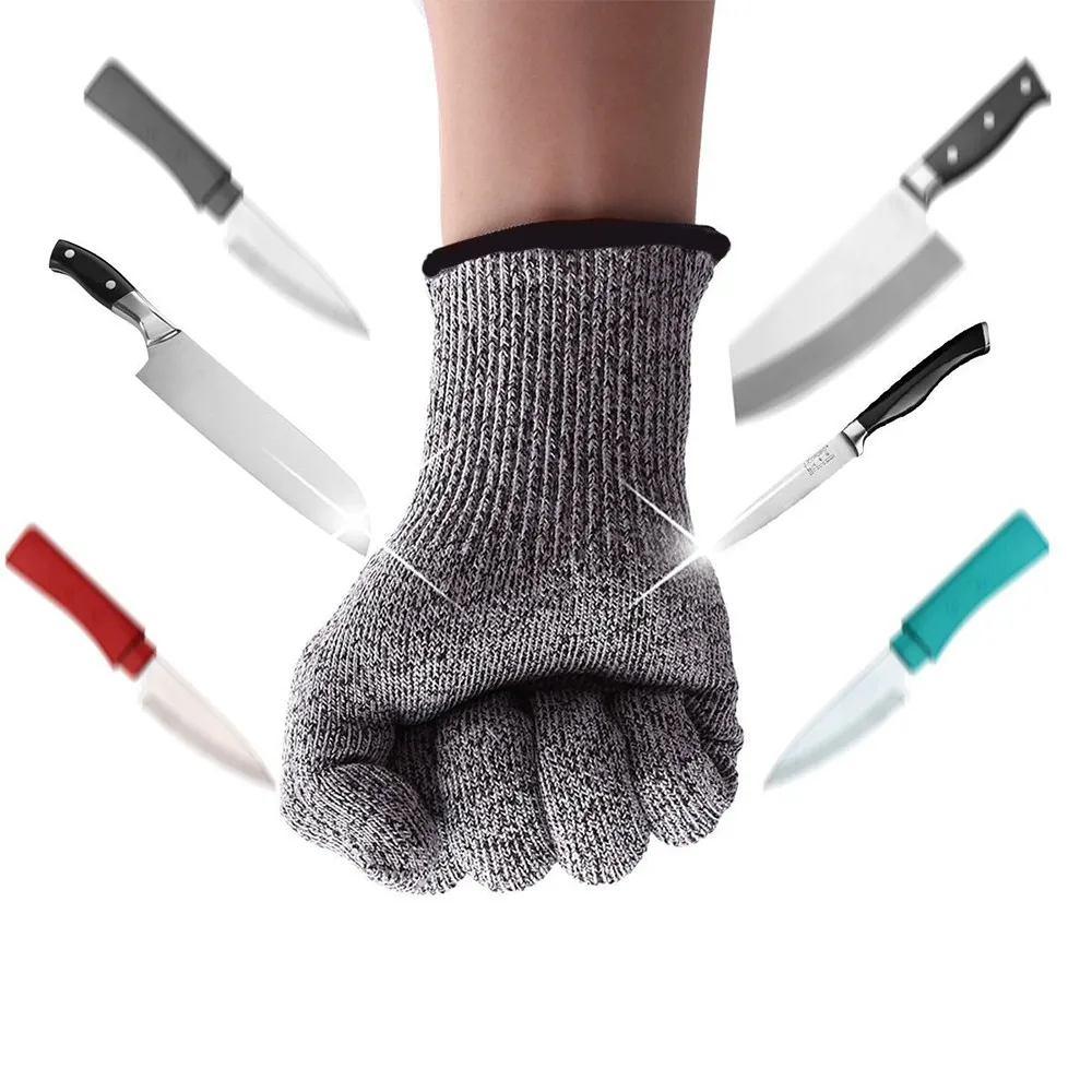 1 пара порезных перчаток HPPE кухня анти-резка Мясник перчатки безопасности для кухни открытый Исследуйте