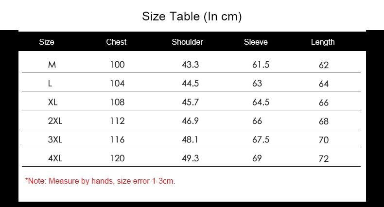 Size Table
