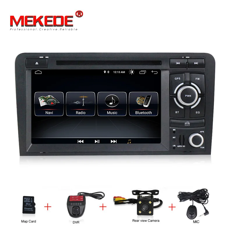1024X600 Android 8,1 2 din dvd del coche de navegación gps para Audi A3 S3 2003-2013 la radio del coche REPRODUCTOR DE PANTALLA TÁCTIL multimedia aoturadio