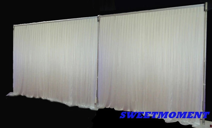 Wholesale Wedding Backdrop Curtain Drape Chiffon White Color