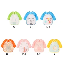 Водонепроницаемый EVA полный рукав нагрудники Дети Фартук с длинным рукавом кормления нагрудники дети едят нагрудник ребенок ткань вещи LT