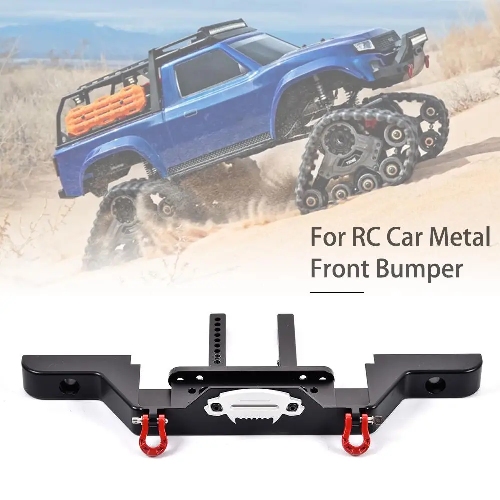 

New TRX-4 Rc4wd Axial SCX10 Climbing Car Front Bumper With 2 LED Light TRX4 Metalen Front Camel Trophy Bumper TRX-4 Defender