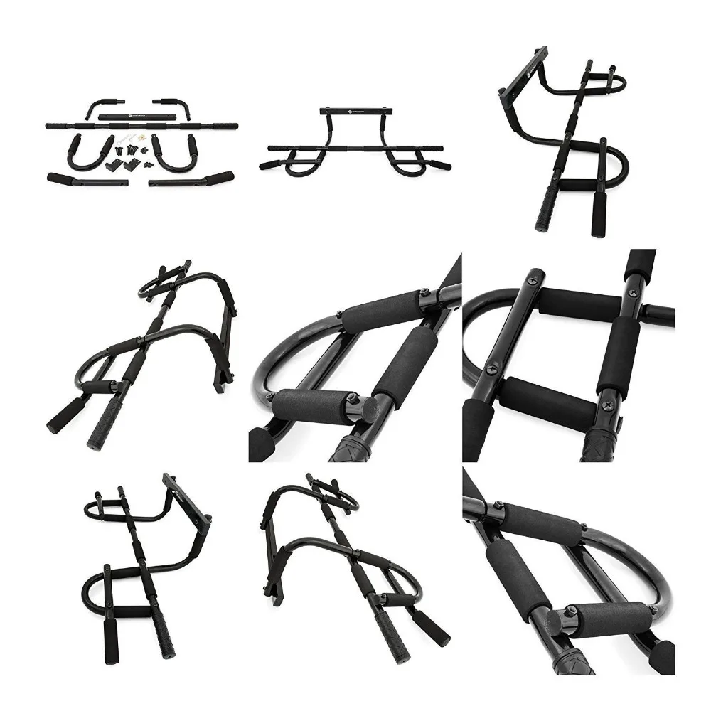 Total Upper Body Workout Bar Indoor Fitness Chin-up Equipments Portable Adjustable Exercise Pull Ups Door Horizontal Bar HWC